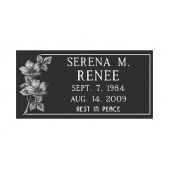 MF01 Flat Single Grave Marker Headstone 20"x10"x3" P1SWN