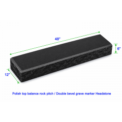 MB20 Flat Double Bevel Grave Marker Headstone 48"x12"x6" P1SWN