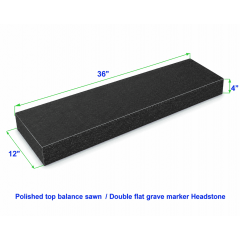 MF01 Flat Double Grave Marker Headstone 36"x12"x4" P1SWN