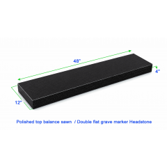 MF01 Flat Double Grave Marker Headstone 48"x12"x4" P1SWN