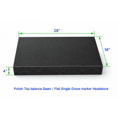 MF01 Flat Single Grave Marker Headstone 28"x16"x4" P1SWN