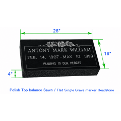MF01 Flat Single Grave Marker Headstone 28"x16"x4" P1SWN